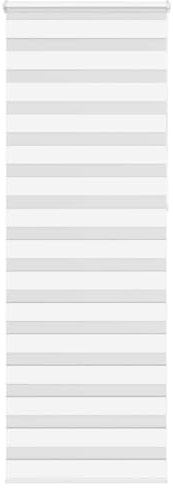 vidaXL Zebra Blind White 75x230 cm Fabric Width 70.9 cm Polyester, zebra roller blind, dual roller blind, zebra blind for window, double roller blind