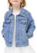 Miipat Girls Jacket Longe Sleeve Toddler Denim Jacket Button Fashion Girl Jeans Jacket Pearl Decorate Coat with Pockets Casual Top Outwear for Kids 120 5-6 Years