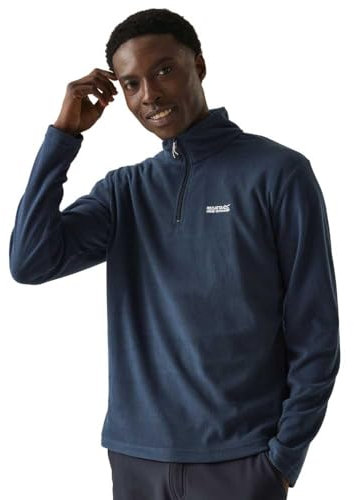 Regatta Uomo Felpa con Zip in Pile Thompson, Moon Denim/Navy, XXL
