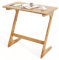 COSTWAY Bamboo Sofa Side Table, Z-Shaped Bedside End Laptop Desk, Space-Saving Overbed Snack TV Tray Table for Small Space, Living Room and Bedroom, 75x40x70cm, Natural