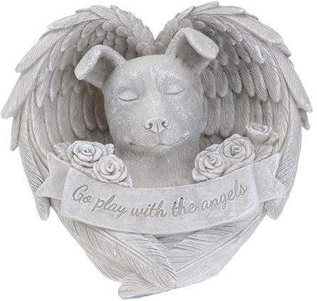 BESPORTBLE Hund Memorial Figur Engel Statue Harz Garten Ornament Haustier Bestanden Tribut