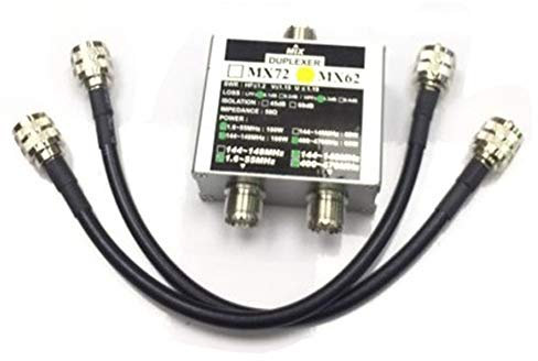 Asyduey MX62 HAM Antennenkombinator Linearkombinator Transit Station Duplexer mit Unterschiedlicher Frequenz (HF/VHF/UHF)