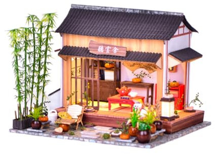 CLISPEED 1ensemble Kit De Modèle De Maison Chinoise à Assembler Jardin Jouet Éducatif pour Décoration Intérieure