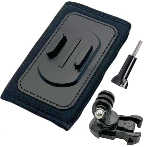 REFLEX CAMERA 360° Rotation Backpack Shoulder Strap Mount Adapter compatible with Go Pro Hero 13-9, Insta 360 X3/X2, D J I Osmo Action 3/2 – Hands-Free, Adjustable, Secure Action Camera Clip Mount