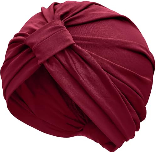 LIMHOO Chemo-Turban für Frauen Vorgebunden, ultraweich aus Baumwolle als Haube Kopfband Schlafhaube