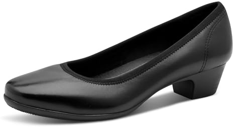 Jana Damen Pumps Kleiner Absatz Leder