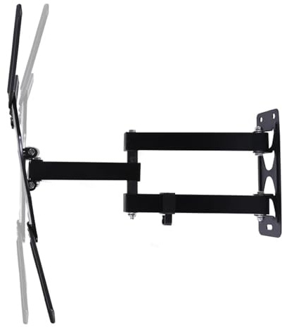 QXWYBYQGW Retractable Swing Arm TV Wall Mount Bracket For 10-32 LCD Monitors & TVs - Adjustable Expansion Holder, VESA Compatible 75x75 To 200x200mm, Supports Up To 15kg
