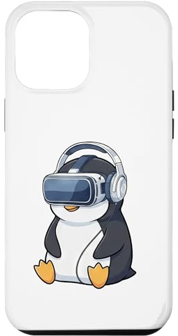 Netter Pinguin-Gamer im Virtual-Reality-Headset Hülle für iPhone 12 Pro Max