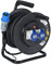Electraline 49050 Prolunga in Gomma con Avvolgicavo 30 m, 2 Prese Industriali IEC, Spina a 3 Poli CEE Adatto per Camper, Campeggio, Caravan, Barca, Can, Nero/Blu