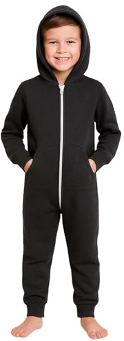 A2Z 4 Kids Plain Girls Boys Camouflage Onesie One Piece Super Soft - Onesie Charcoal 13