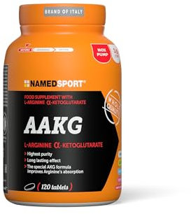 NAMEDSPORT> AAKG, Integratore di Arginina α-Ketoglutarato (1g per compressa), Ideale come Preworkout