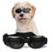 NAMSAN Sonnenbrillen für Hunde UV Schutzbrille Wasserdichter Einstellbar Hundebrille für Kleine Hunde/Katzen -Schwarz