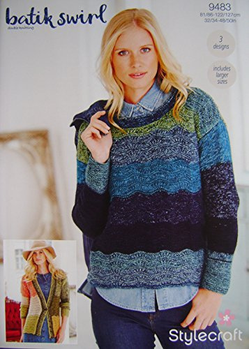 Stylecraft Knitting Pattern 9483 - Sweater, Cardigan & Cowl Designs in DK Sizes 32/34-48/50