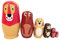 ULTNICE Babuschka Verschachtelung Matroschka Holz Russian Nesting Dolls Kinder Spielzeug Geschenk in Tier-Form