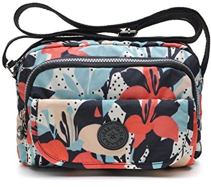 tuokener Petit Sac Bandouliere Femme Sac à Main Tissu Bandoulière Femmes Imperméable Saccoche Fille Pour Voyage,Rouge