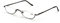 Inlefen Lesebrille Frühling Scharniere Unisex Half Moon Halbrahmen Slim Lesebrille Vintage Metall Semi Randlose Eyewea 1.0 1.5 2.0 2.5 3.0 3.5 4.0