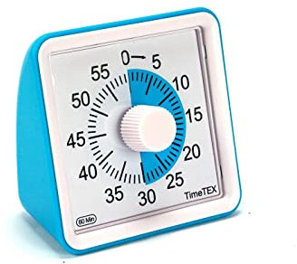 TimeTEX Zeitdauer-Uhr lautlos compact (blau)