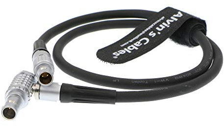 Alvin's Cables 2 Pin Stecker Rechtwinklig zu 2 Pin Stromkabel für Teradek Bond über Alexa Camera 45CM