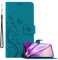 Cadorabo Custodia Libro per Huawei MATE 20 PRO in BLU FIORE – in Design di Fiore con Chiusura Magnetica, Funzione Stand e 3 Vani di Carte - Portafoglio Cover Case Wallet Book Etui Protezione