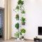 ZZBIQS Blumenständer Metall mit 8 Ebenen, 141cm Blumentreppe Modern Pflanzentreppe für innen und außen Garten Balkon, weiße Blumenregal Mehrstöckig (Weiß)