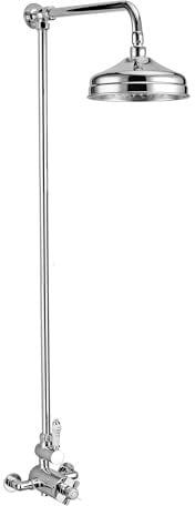 ENKI, Trafalgar, SH0224, Traditional Thermostatic Victorian Shower, Large Rainshower Head, Chrome, Traditional Shower Valve Style