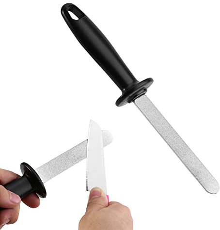 400/1000 Grit Messerschärfer, 22cm tragbarer Diamant-Schärfstab für Küchenkochmesser, Scheren, Fräser, Rasierwerkzeuge