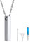 FindChic Ciondolo Urna Acciaio Cremazione Gioielli Impermeabile Barra Verticale Cremazione Gioielli Adulti