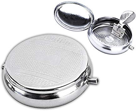 Taschen ASCHENBECHER Champ Ø5cm Deckel Glutkiller Metall Reiseaschenbecher 19