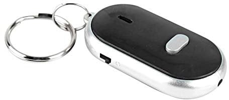 Key Finder, Anti-lost Device, Whistle Key Finder, Keychain Sound LED With Whistle, Whistle Voice Control, Anti-lost Locator Tracer with Alarm & Flashing Light, Smart Technology Gadget(black)