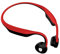XJST Casque De Conduction Osseuse, Oreillette d'oreille Ouverte Bluetooth avec Microphone Long Time Sports Earbuds,Rouge