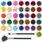 VEGCOO 36-Piece Nail Art Kit: 24 Pots Holographic Sequins, 12 Pots Extra Fine Glitter, Chunky Glitter for Body, Face, Eye, Lips, Crafts & Scrapbooking