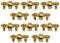 AERZETIX - C60421 - Lot de 10 colliers supports simples de fixation Ø8-1/8'' - fixation murale de tuyau cuivre serrage patte à vis plomberie chauffage sanitaire - en acier