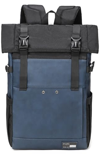 Sevego Laptop-Rucksack, stilvoller Freizeit-Tagesrucksack, wasserfester Reise-Wanderrucksack, 15,6-Zoll-Computer-Schultasche für Frauen und Männer