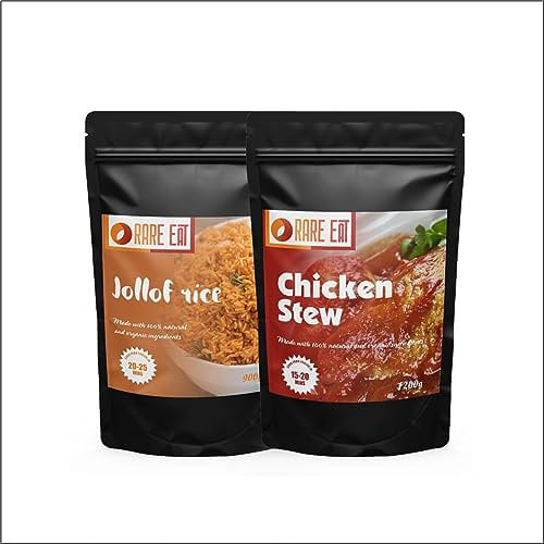 Nigerian Jollof Rice +Tomato Beef Stew | Serves 4