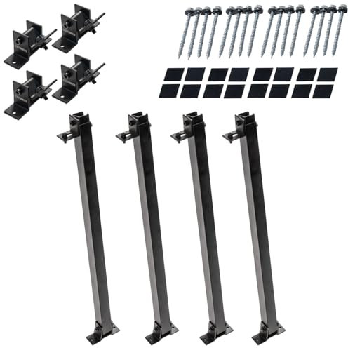 Solarmodul Halterung für Balkonkraftwerk Schwarz (30-60°) 2 Panele, Aufständerung für Solarpanel, Verstellbare Solar Halterung , Aluminiumrahmen für Photovoltaikanlagen, Wetterfest Robust, 0% Mwst