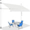 GOPLUS Toldo Retráctil Manual, Toldo Enrollable Impermeable con Manivela, Altura Ajustable 2-3M, Toldos Exterior Terraza Balcón Jardín (Beige, 2 m)