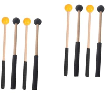 TOYANDONA 4paare Zungentrommel Schlägel Ergonomische Holzpercussion Mallets Für Marimba Und Xylophon Langlebig Und Komfortabel Für Musikspiel Und Unterricht