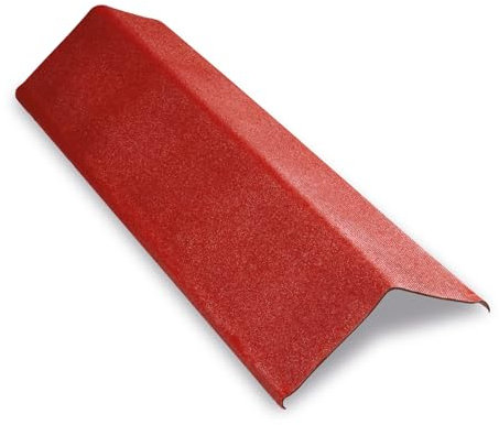 Onduline - Ortgangabschluss geeignet für Duro-S/Classic und Base Platte - Bitumenwellplatten Rot - Ortgangprofil - Rand- & Dachkantenschutz für Nebengebäude - 100x90x18cm