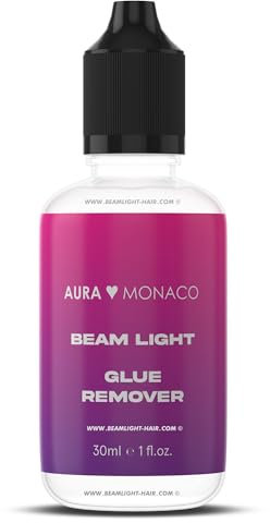 AURA Monaco | Beam Light UV Extensions Removal Solution – Entferner für Haarverlängerungskleber – schnelle, sanfte & schmerzfreie Entfernung mit Beam Light Tool – transparent