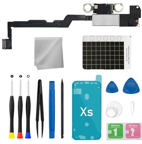 MrR.OMW for iPhone Xs Earpiece Speaker Replacement Earspeaker Replacement Proximity Sensor Flex Cable with Repair Kits for iPhone Xs Model A1920 A2097 A2098 A2099 A2100