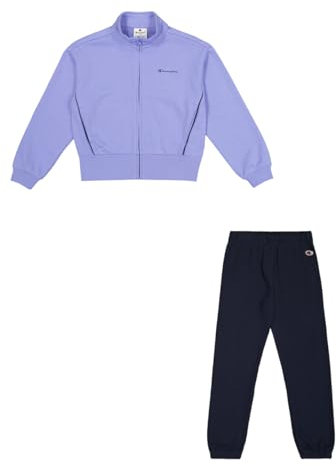 Champion Legacy Girl-Full Zip Sweatsuit Elastic Cuff Tuta da Allenamento, Purple (VS097), 11-12 Anni Bambine e Ragazze