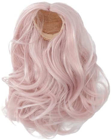 Puppenperücke, 1/6 BJD Puppenperücke, weiche Seide, lange lockige Perücke, angenehm zu berührendes Puppenhaar, vielseitiges Kugelgelenk-Puppenhaar, Puppenhaarperücke (Cremerosa)