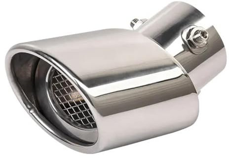 DZSCHUNLUSM Auspuffblenden Für Mercedes Für Benz Für Smart 453 Für Fortwo Auto Edelstahl Schwanz Throat Schalldämpfer Auspuffendrohr(Silver Round Mouth)
