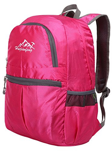 TQVLNMCR Fahrradrucksack Wanderrucksack Reitrucksack Fahrradrucksack Atmungsaktiver Faltbarer Tagesrucksack 20L, pink