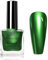 Green Nail Polish - Quick Drying Metal Mirror Effect Nail Varnish - Dark Green Plating Metallic Nail Polish No UV Needed - Magic Mirror Gel Nail Polish For Chrome Nail