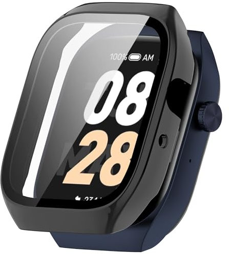 BAIDIYU Hülle Kompatibel mit Mibro Watch T2, PC + Gehärteter Film, Anti-Fall, Anti-Kratzer, Smartwatch Schutzhülle Kompatibel mitr Mibro Watch T2.(Schwarz)