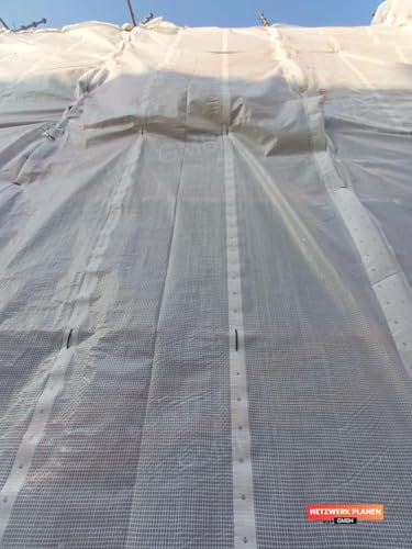 Plane, Abdeckplane 2,70m x 20m Rolle zum Abrollen als Gerüstschutzplane, Gerüstschutz, windresistent mit Ösen für Kabelbinder, Layher kompatibel 180g m²