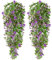 Kunstpflanzen Hängend- 2 Stück Künstliche Pflanzen Blumen Hängend Hängepflanzen Grünpflanze Plastikpflanzen Deko für Hochzeiten Partys, Balkone, Schlafzimmer, Küche, Wohnzimmer Büro Fensterbank (Lila)