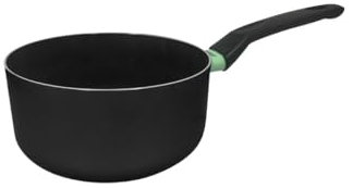 Fackelmann 688141 casserole tous feux 20 cm, antiadhésive, revêtement céramique, sans PFAS, induction, Aluminium, Noir, Vert, 20 cm