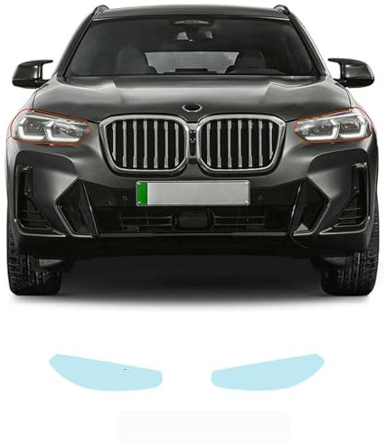 HCXNBS Auto Scheinwerfer Schutz Tönung Film Rauch Schwarz TPU Schutz Transparent Aufkleber, Passend für BMW X3 M-Sport MG 01 2022-2023
